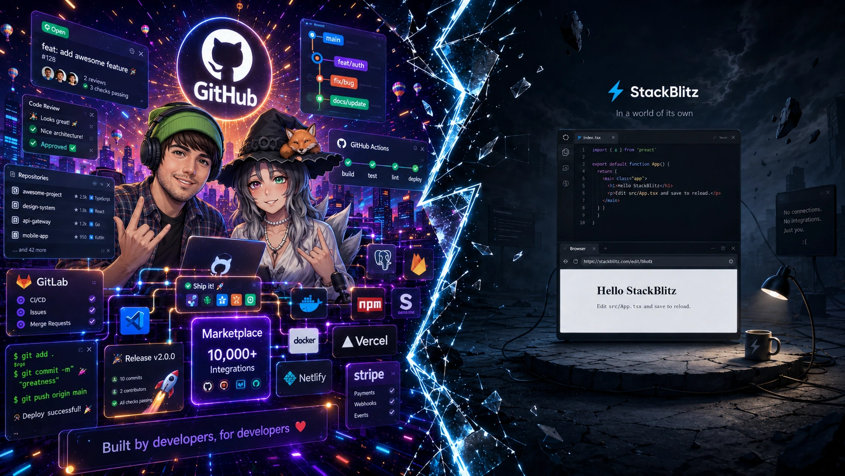StackBlitz + GitHub: The Missing Link in the Developer Portfolio
